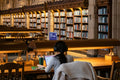 Student preparing for university study in a library